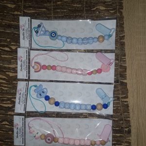 Silicone pacifier clips