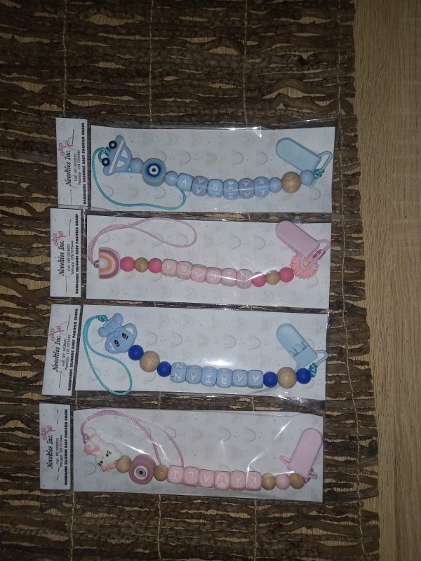 Silicone pacifier clips